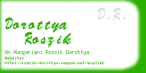 dorottya roszik business card